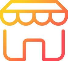 Online marketplace pixel perfect gradient linear ui icon. Ecommerce site. Digital commerce. Line color user interface symbol. Modern style pictogram. Vector isolated outline illustration