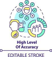 High level of accuracy concept icon. Effective targeting. Benefit of direct marketing abstract idea thin line illustration. Isolated outline drawing. Editable stroke vector