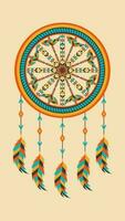 apache hanging decoration vector graphic with arizona view