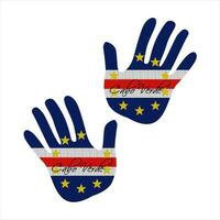 cape verde flag hand vector