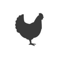 Chicken Logo Template. Animal Vector Icon Illustration, Isolated on White Background