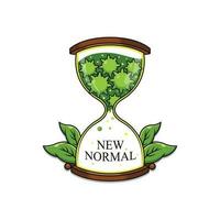 new normal logo design with the concept of nature vector