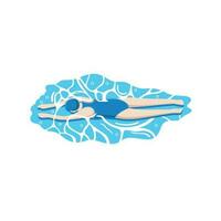 dibujos animados personas son nadando en un nadando piscina vector