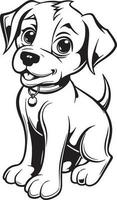 Dog Coloring Page, Dog Character For Coloring Book vector