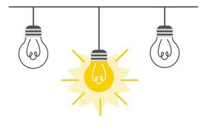 Idea lightbulb vector illustration. Light bulb icon. Idea light bulb icon.