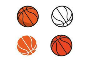 baloncesto conjunto vector ilustración en antecedentes