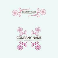 Flower logo. The circular logo. Logo of the flower. Stylized flower. Petals. Simple logo. The brand name  emblem  logo. Mandala. Logo boutique. Logotype for beauty. Logo for flower shop. vector