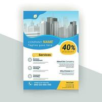 Corporate business flyer poster pamphlet brochure. Modern creative flyer Design. Business A4 print brochure template vector. real state business presentation. vector