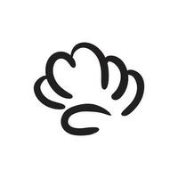 chef hat shaped hand drawn doodle icon vector