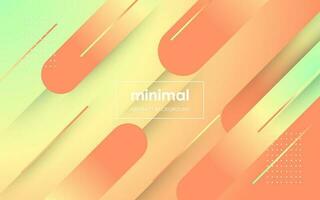 minimal abstract orange green gradient soft color shape geometric background. eps10 vector