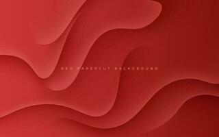 abstract red papercut diagonal stripe with shadow and light wave shape background. eps10 vector