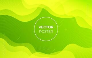 abstract green gradient liquid color with geometric shape background. eps10 vector