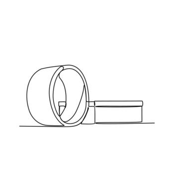 RCC Pipe at industrial power plant in continuous line art drawing style. design with Minimalist black linear design isolated on white background. Vector illustration