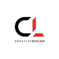 Creative minimalist letter CL logo design vector illustration