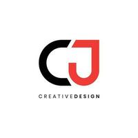 Modern simple letter CJ logo design vector illustration