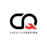 Unique modern initial CQ logo design vector illustration