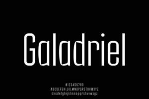 Modern minimalist sans serif display font vector illustration