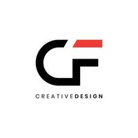 Modern abstract letter CF logo design vector