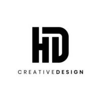 Unique and modern bold abstract letter HD logo design vector