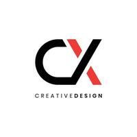 Creative modern futuristic letter CX logo design vector