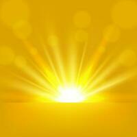 Yellow Rays rising background, Vector Illustration