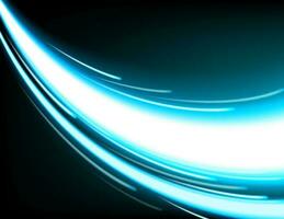 Blue magic color light curved lines, Vector Illustration