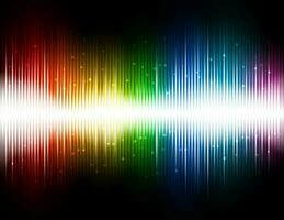 Light pulse party on rainbow colored background, Vector Illustration