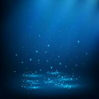 Blue spotlights shining with sparkles, Vector Illustration