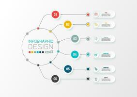 concepto de negocio de plantilla infográfica con diagrama. vector