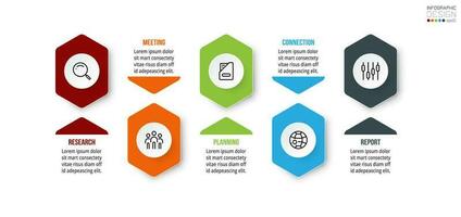 Timeline chart business infographic template. vector