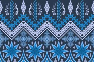 Ethnic Figure aztec embroidery style. Geometric ikat oriental traditional art pattern.Design for ethnic background,wallpaper,fashion,clothing,wrapping,fabric,element,sarong,graphic,vector illustration vector