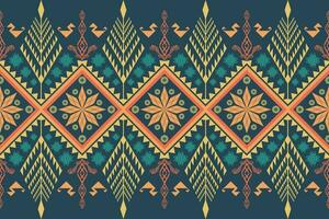 Ethnic Figure aztec embroidery style. Geometric ikat oriental traditional art pattern.Design for ethnic background,wallpaper,fashion,clothing,wrapping,fabric,element,sarong,graphic,vector illustration vector