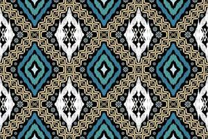 Ethnic Figure aztec embroidery style. Geometric ikat oriental traditional art pattern.Design for ethnic background,wallpaper,fashion,clothing,wrapping,fabric,element,sarong,graphic,vector illustration vector