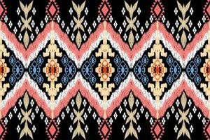 Ethnic Figure aztec embroidery style. Geometric ikat oriental traditional art pattern.Design for ethnic background,wallpaper,fashion,clothing,wrapping,fabric,element,sarong,graphic,vector illustration vector