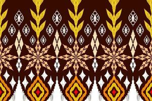 Ethnic Figure aztec embroidery style. Geometric ikat oriental traditional art pattern.Design for ethnic background,wallpaper,fashion,clothing,wrapping,fabric,element,sarong,graphic,vector illustration vector