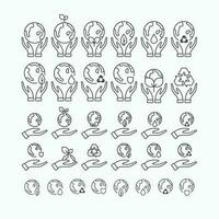 Simple icon graphic design for ecology and environmental, Vector Illustration