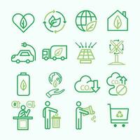 sencillo icono gráfico diseño para eco simpático y ambiental, vector ilustración