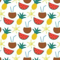 Tropical summer seamless pattern vector