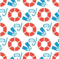 Diving seamless pattern vector