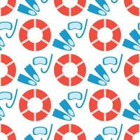 Diving seamless pattern vector