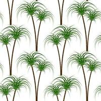 Seamless pattern, tropical bamboo branches on a white background. Print, background, textile, wallpaper, vector