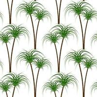 Seamless pattern, tropical bamboo branches on a white background. Print, background, textile, wallpaper, vector