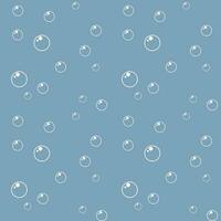 Seamless pattern, bubbles on a blue background. Sea water background, print, textile, wallpaper, vector