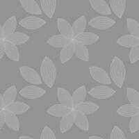 Seamless pattern, abstract geometric contour flowers on a gray background. Print, background, textile, wallpaper, vector