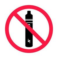 No vaping signo. rojo prohibido circulo firmar icono aislado en blanco antecedentes vector ilustración.