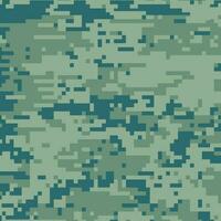 Green digital camouflage pattern background vector