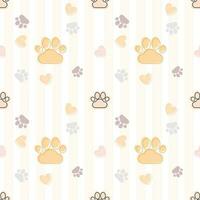 Seamless pattern of cat paws vector