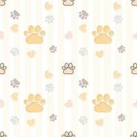 Seamless pattern of cat paws vector