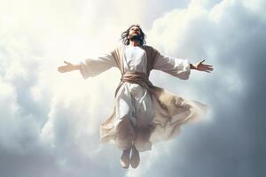 Ascension day of jesus christ or resurrection day of son of god. Good friday. Ascension day concept by photo