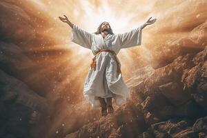 Ascension day of jesus christ or resurrection day of son of god. Good friday. Ascension day concept by photo